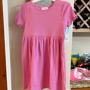 Cat & Jack Ribbed Pink Casual Dress
